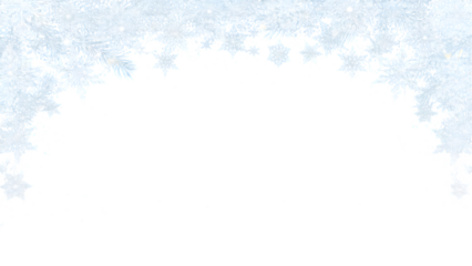 snowflakes border, isolated on transparent background PNG
