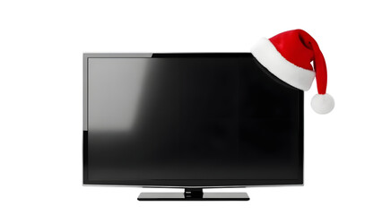 lcd monitor with santa hat PNG