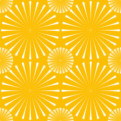 seamless botanical pattern of painted oriental motifs 