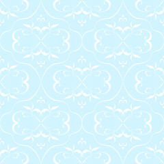 seamless botanical pattern of painted oriental motifs 