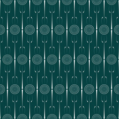 seamless botanical pattern of painted oriental motifs 