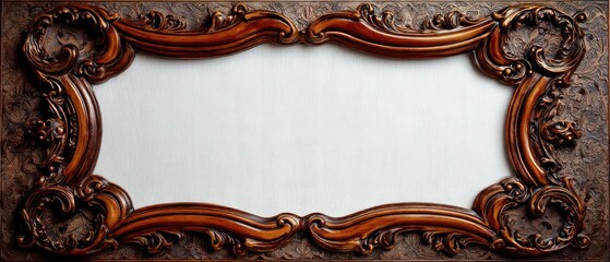 Ornate wooden frame detail