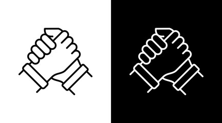 United Hands Icon For Design Elements