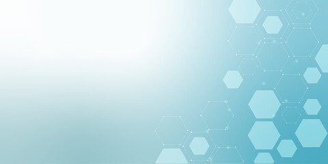 Scientific concept for your design. Connected lines with dots. Medical, technology, chemistry, science background.