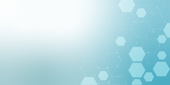 Scientific concept for your design. Connected lines with dots. Medical, technology, chemistry, science background.