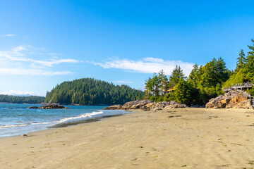 Breathtaking mackenzie beach embracing tofino's coastal beauty on vancouver island