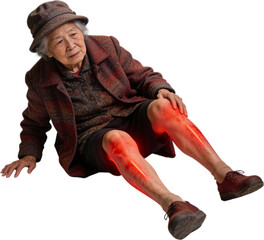 시장앞에서갑자기다리통증으로쓰러지는60대할머니