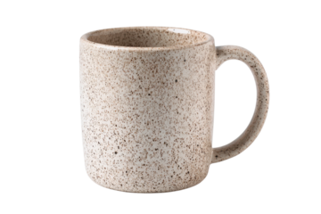 Coffee cup displayed for beverage or kitchen concept on transparent background