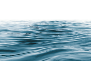 Gentle rippling water shown for landscape or abstract photography on transparent background