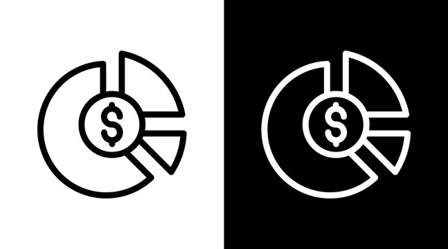 Expense Pie Icon For Design Elements