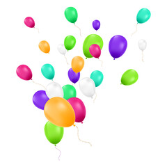 Festive Multicolored Balloons for Party Celebration