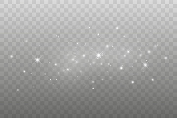 Minimal Light Particles and Soft Sparkles Horizontal Background, Vector