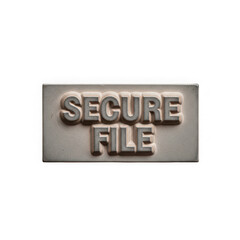 secure file metal badge icon