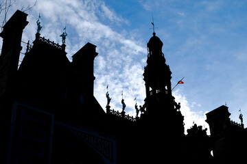 Paris, France, Europe. City Hall of Paris - Hotel de Ville is an elaborate French Renaissance building adorned with statues
