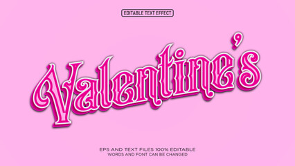 Valentines Vintage Style 3D Editable text effect

