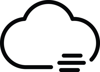 Weather outline icon representing foggy or cloudy conditions