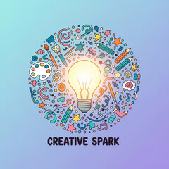 Innovative Inspiration Concept with Creative Lightbulb
