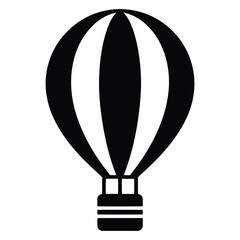 Fototapeta premium hot air balloon icon symbol representing travel adventure, freedom, exploration, tourism concept and minimal transportation illustration