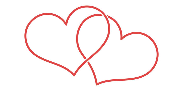  interlacing of two linear hearts