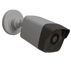 Mockup of security camera mounted on wall showcasing modern design for surveillance purposes