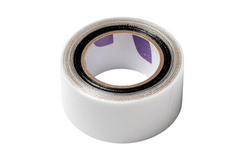 Roll of adhesive tape with dispenser on transparent background