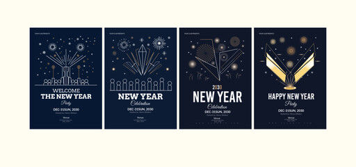 Happy New Year Flyer Set