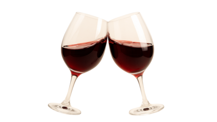 glass of red wine on isolated