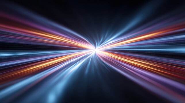 Abstract light burst with vibrant colors showcasing movement and energy in a detailed digital artwork for backgrounds and design projects