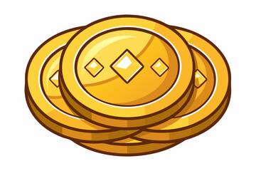 Vector flat illustration of gold coins. Ideal for finance, investment, and money-related designs.