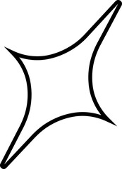 Sparkle Starburst Icon Shining Light Effect Symbol Featuring Radiant Twinkle, Glow, Shine, Sparkling Star in Line Style for Decorative Graphic Vector Elements