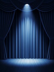 Theater stage under spotlight