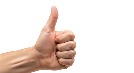 Close-up hand gesture thumbs up approval positive feedback sign of success