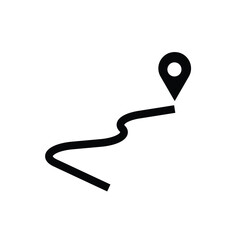 map pin  logo icon illustration flat