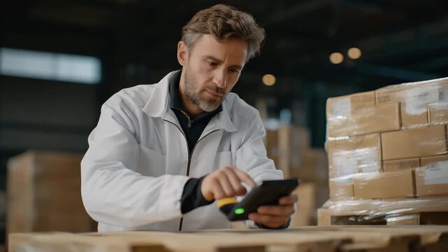 A quality-control specialist testing temperature probes along frozen pallets, digital thermometers glowing green as food safety standards are verified &mdash; regulatory compliance, ultra-cold