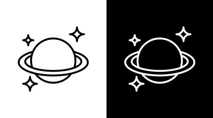 Planet Rings Icon For Design Elements