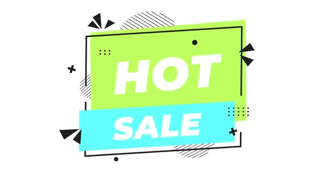 Colorful special sale banner with modern flat design, bold typography, and geometric memphis elements, perfect for sales, discounts, and marketing campaigns.