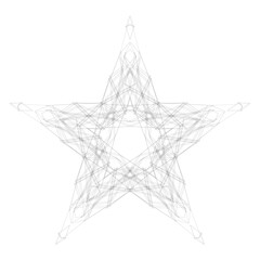 the power of the pentagram, magic pentagram, mystic artistic symbol, vector star