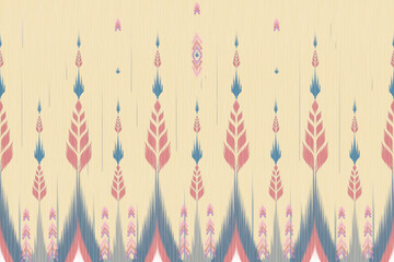 Ikat abstract ethnic art seamless pattern vintage style wallpaper, set, geometric, oriental, fabric, clothing, print, ornament, Aztec geometric, furniture