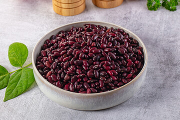 Raw dry uncooked red beans