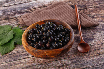 Sweet juicy Black currants berries