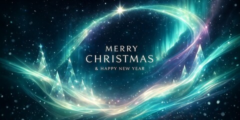Merry Christmas and Happy New Year. illustration for website banner, social media banner, greeting card, posters, covers