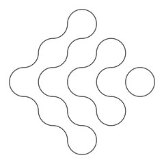 Abstract Diamond Network with Curved Segments and Detached Circle