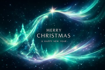 Merry Christmas and Happy New Year. illustration for website banner, social media banner, greeting card, posters, covers