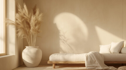 White leather sofa in a modern living room