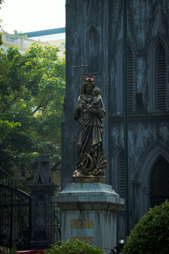  The statue is of Mother Maria In front of St. Josephs Cathedral