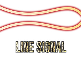 Red Line Signal Wave PNG | Abstract Communication Flow Design