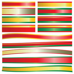 A set of ribbons for Christmas and New Year