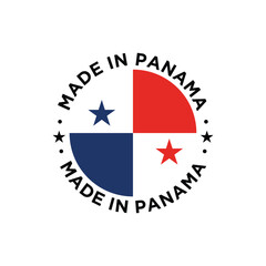 made in panama label design template