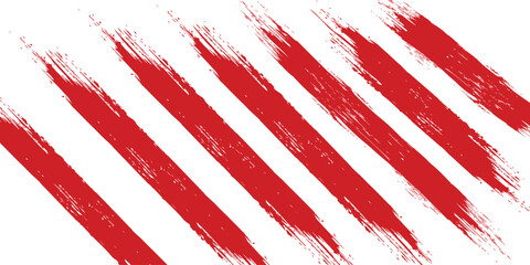 Fototapeta premium Straight red ink vector lines pack. Bloody color long and round hand-drawn brushstroke text highlights, frames, circles. Asian calligraphy, design modern eps10