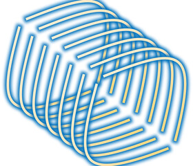 Abstract Spiral Loop Frame PNG | Dynamic Rotating Line Design